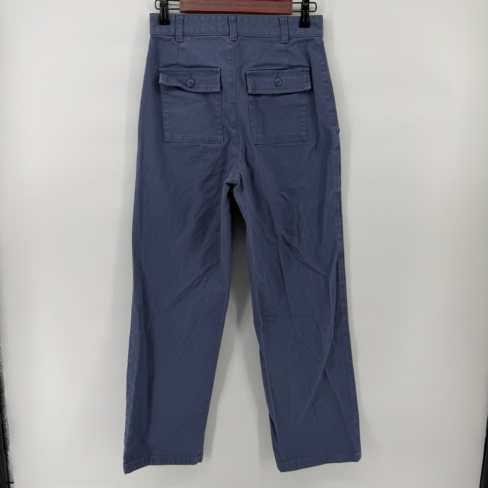 Stoic Canvas Utility Pants Womens 4 Slate Blue High Rise Straight Leg Workwear - Picture 4 of 14